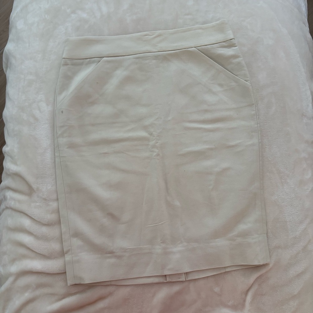 J. Crew Cream Pencil Skirt